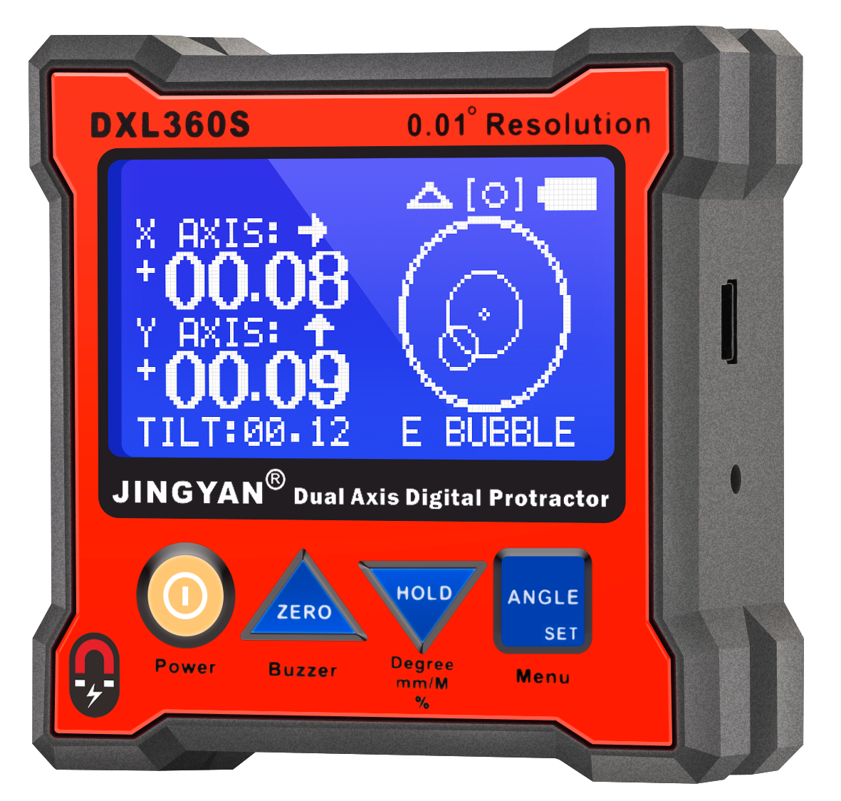 JINGYAN DXL360S Dual-Axis Digital Angle Protractor